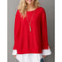Women's Casual Sweatshirt - Solid Colored Red L - menochic